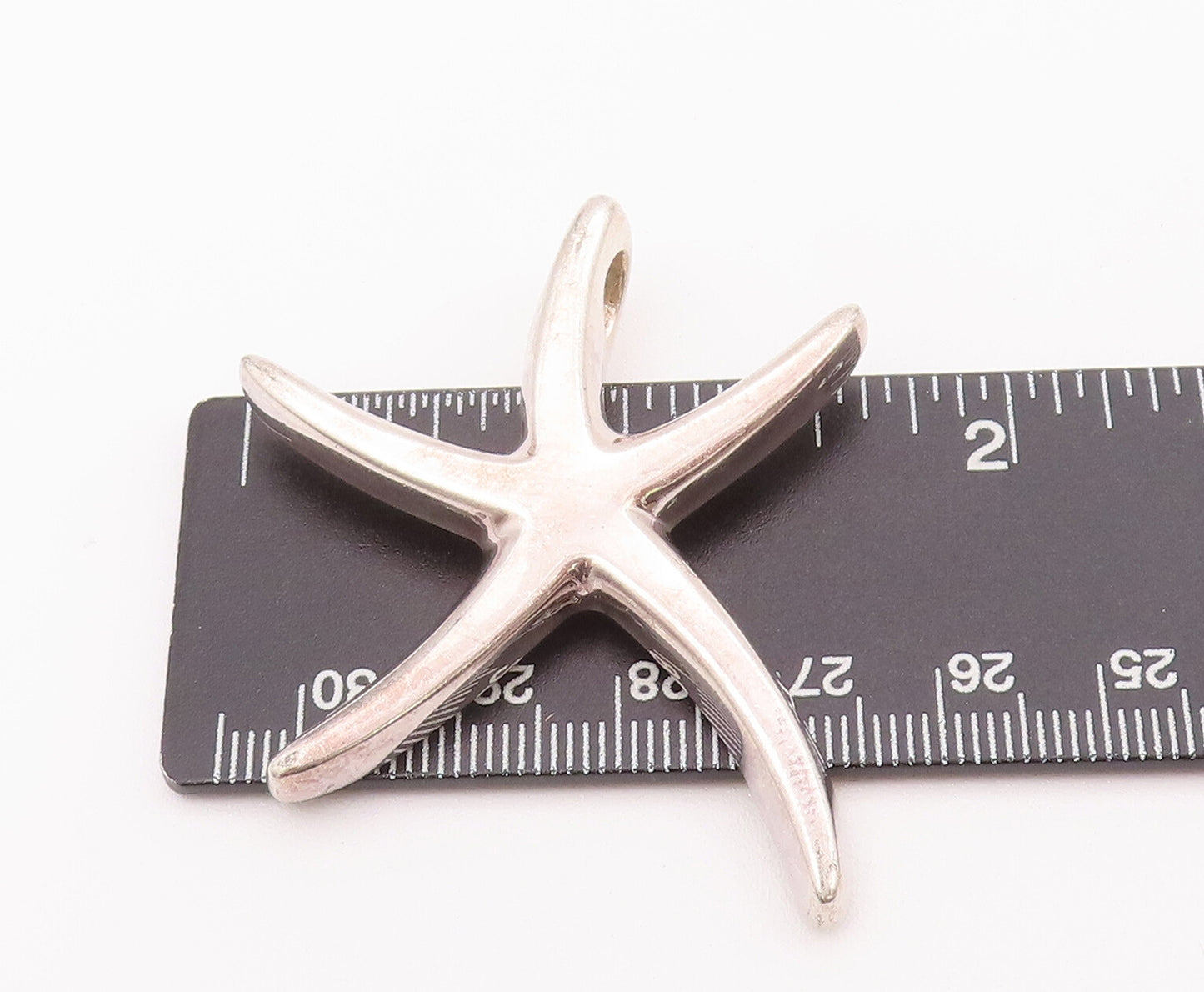 925 Sterling Silver Vintage Pendant Minimalist Solid Cutout Star Fish  PT22829