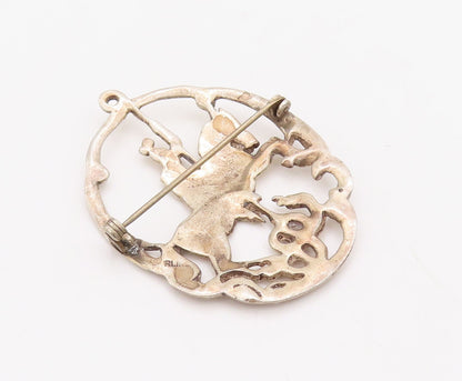 925 Sterling Silver Vintage Brooch Pin Cutout Royal Soldier Snake  BP11233
