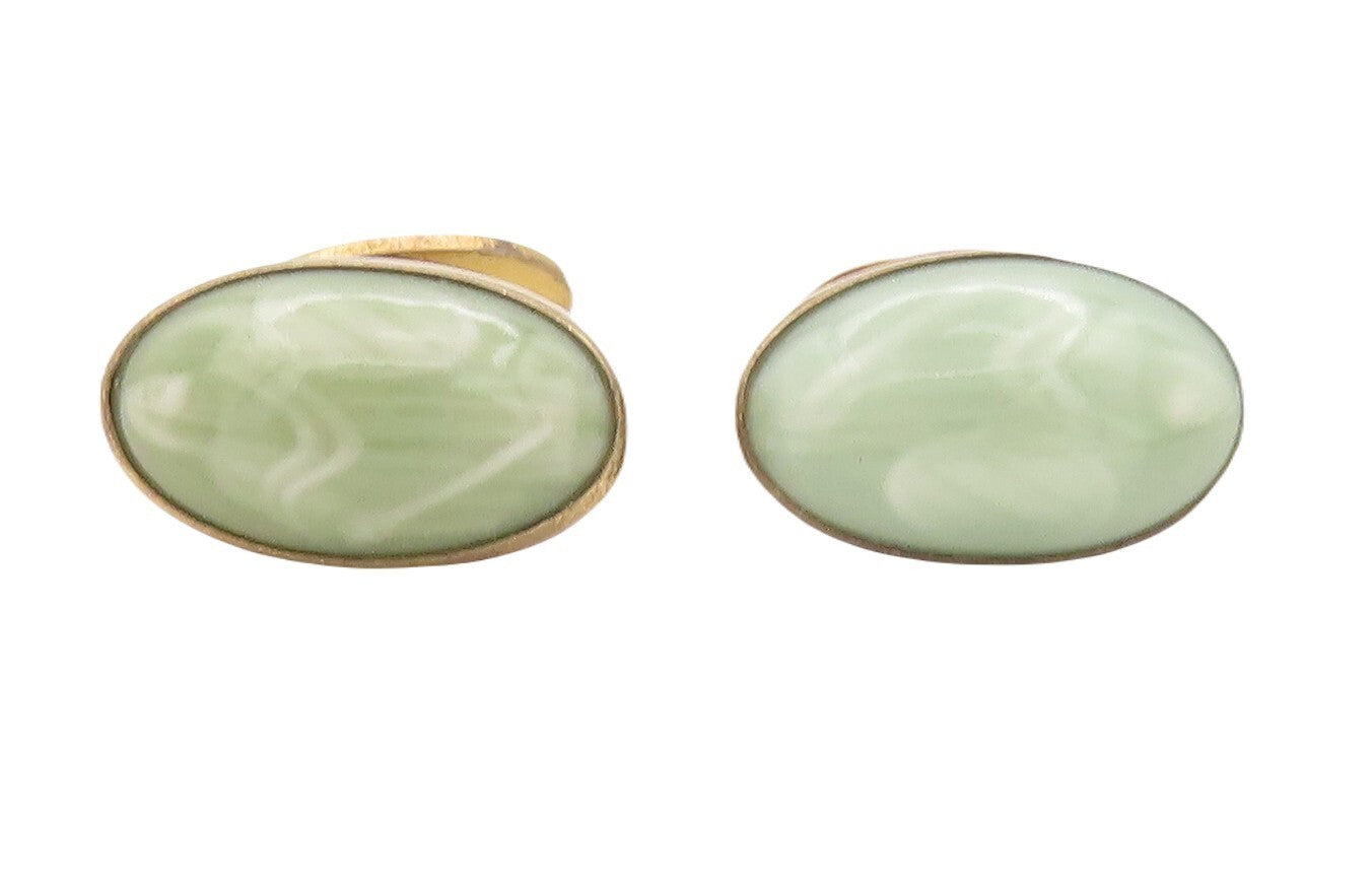 925 Sterling Silver Vintage Cuff Links DRAGSTED DENMARK Oval Gemstone TR3776