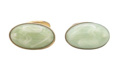 925 Sterling Silver Vintage Cuff Links DRAGSTED DENMARK Oval Gemstone TR3776