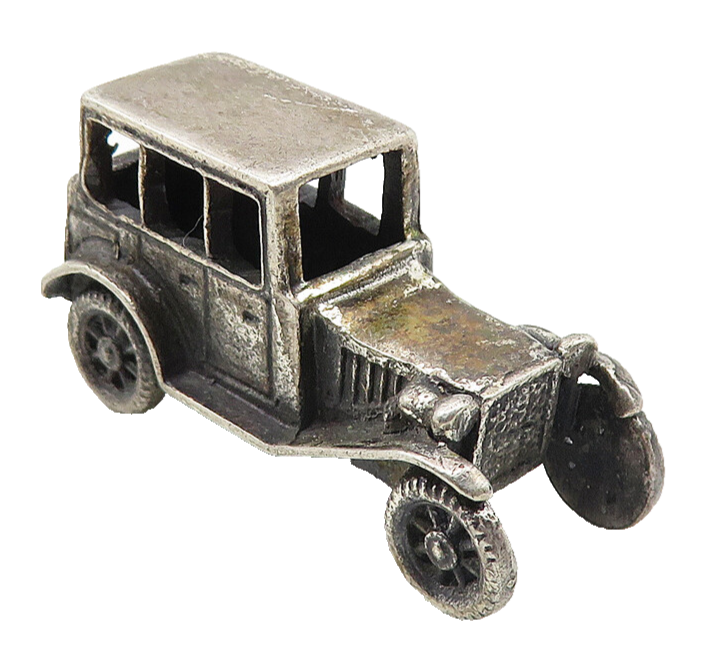 925 Sterling Silver  Vintage Dark Tone Old Fashioned Car Trinket   TR1817