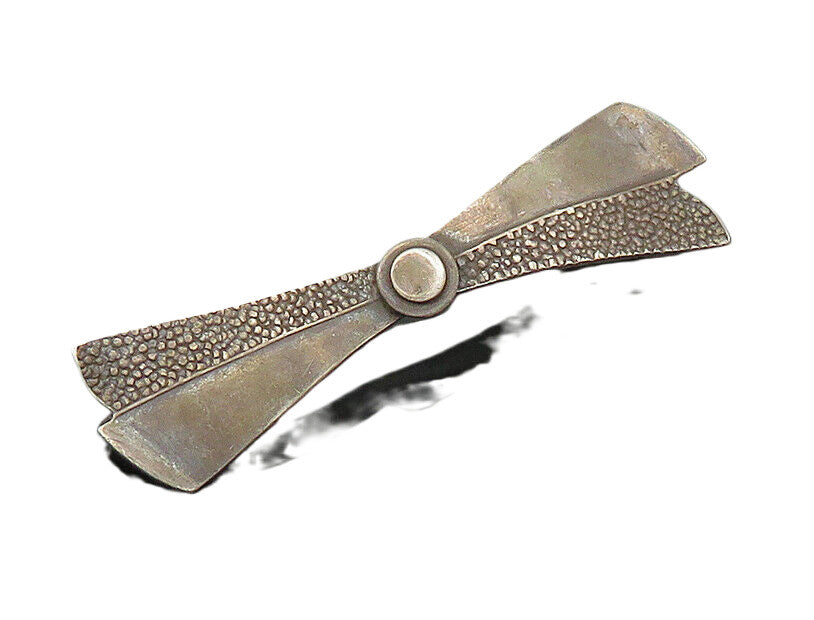 925 Sterling Silver  Vintage Antique Dark Tone Bow Tie Brooch Pin  BP8111