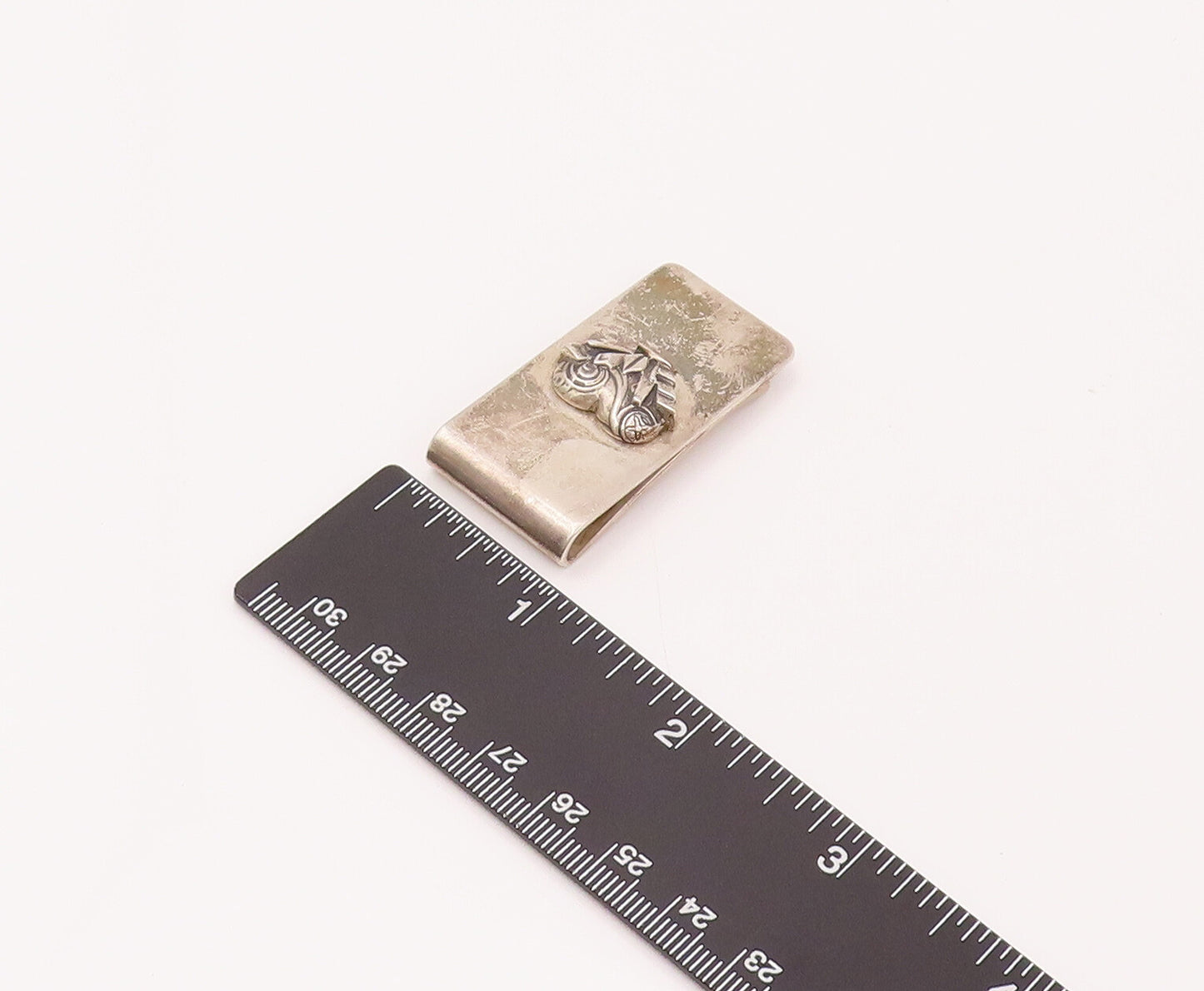 LAGOS CAVIAR 925 Silver  Vintage Brutalist & Swirly Heart Tie Pin  TR3483
