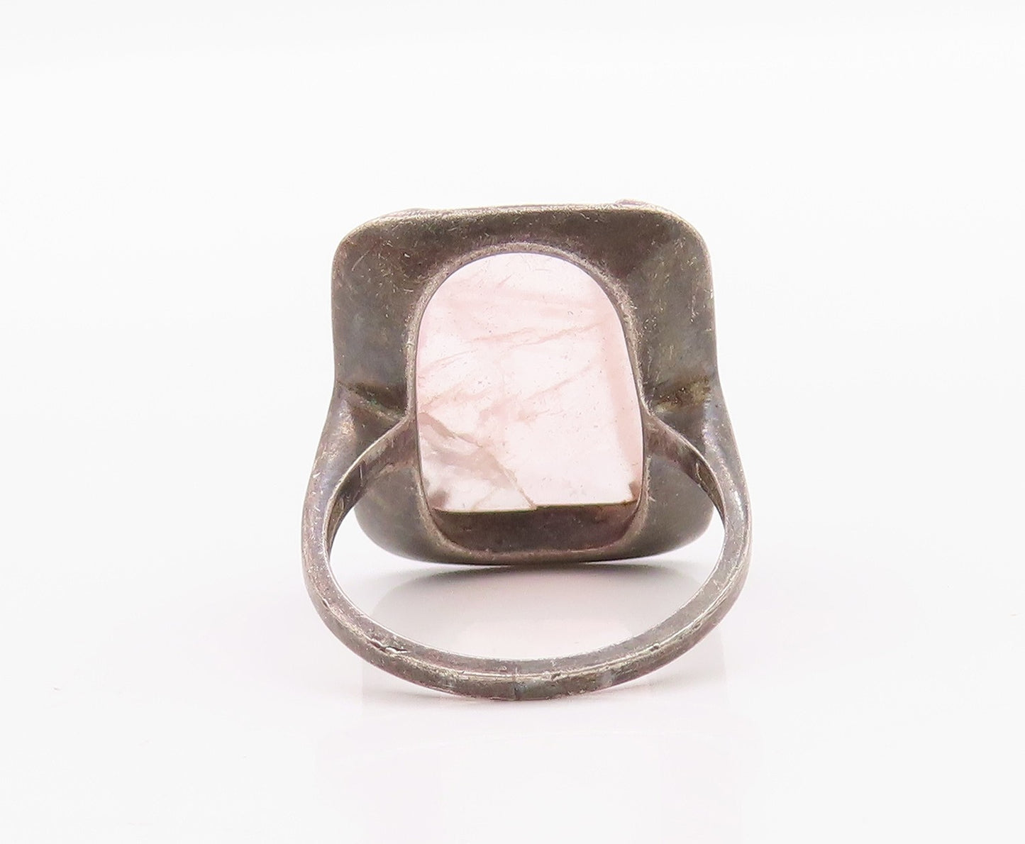 925 Sterling Silver Vintage Ring EUROPE Victorian Gemstone  Sz 6  RG33285