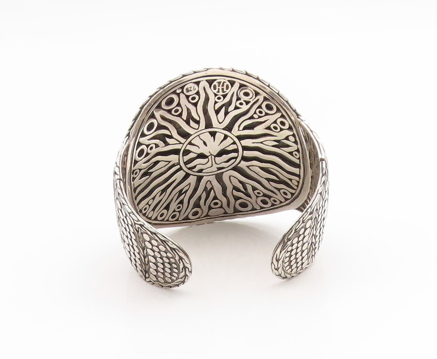 925 Sterling Silver Vintage Bracelet JOHN HARDY Dot Rare Heavy Cuff  BT11909