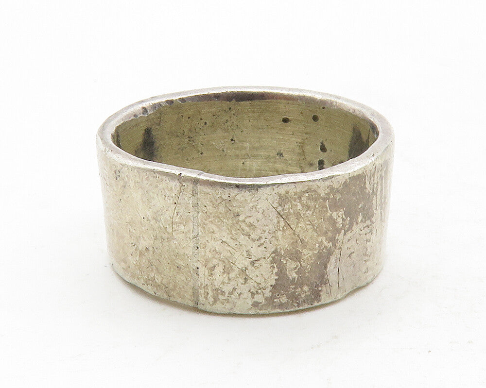 925 Sterling Silver  Vintage Oxidized Celtic Knot Band Ring Sz 6  RG13021