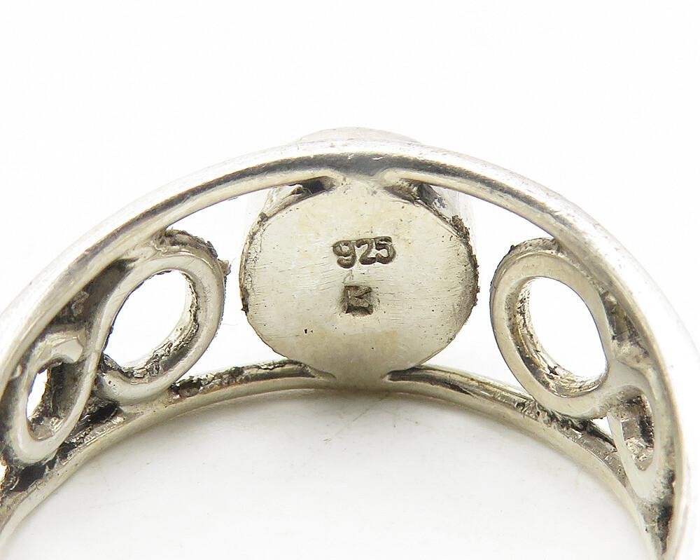 925 Sterling Silver  Rainbow Metallic Infinity Swirl Band Ring Sz 9  RG11556
