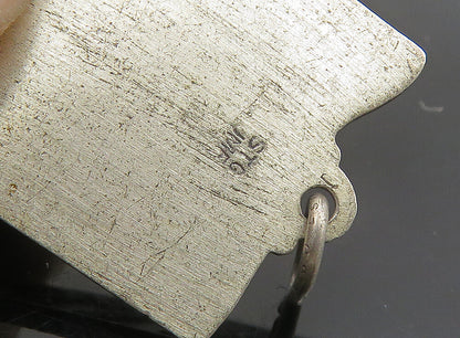925 Sterling Silver  Vintage Dark Tone Ohio State Map Motif Pendant  PT19503