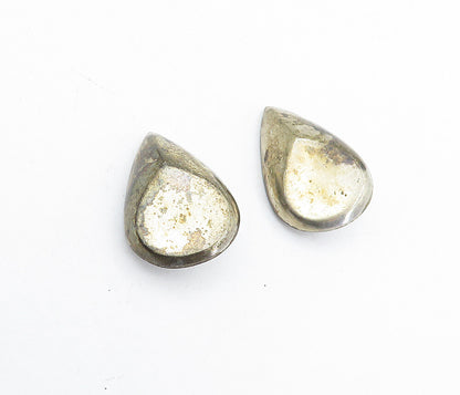 925 Sterling Silver  Vintage Dark Tone Tear Drop Non Pierce Earrings  EG2263