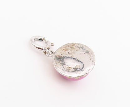 925 Sterling Silver Vintage Pendant Designer Enameled Ice Cream  PT24279