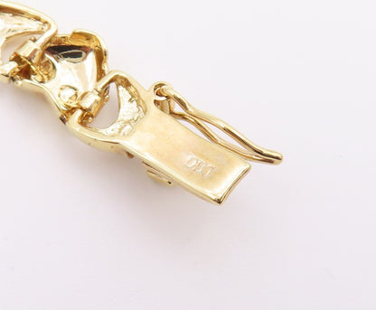 925 Sterling Silver  Genuine Diamonds Love Hearts XO Chain Bracelet  BT7583