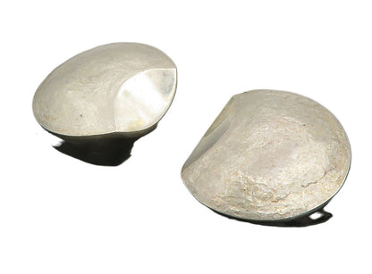925 Sterling Silver & 14K GOLD  Vintage Modernist Round Drop Earrings  EG2902