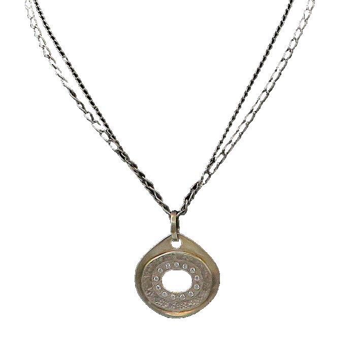 SILPADA 925 Silver  Vintage Cubic Zirconia Dark Tone Chain Necklace  NE3642