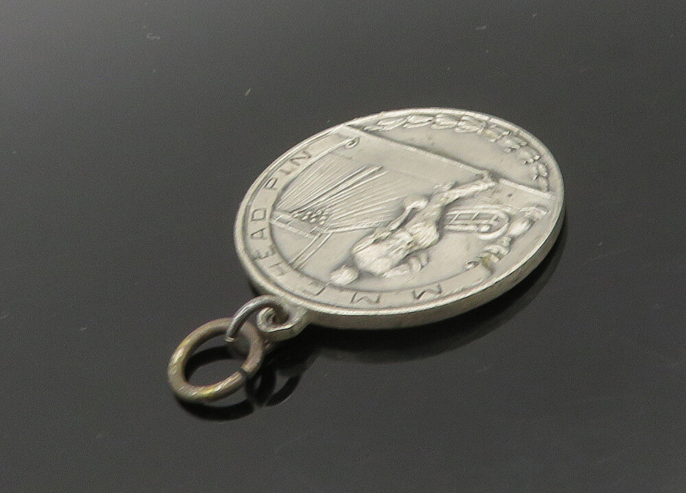 DIEGES & CLUST 925 Silver  Vintage Head Pin Bowling Medallion Pendant  PT16451