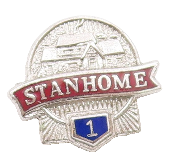 925 Sterling Silver  Vintage Enamel Stanhome Salesman Brooch Pin  BP9296