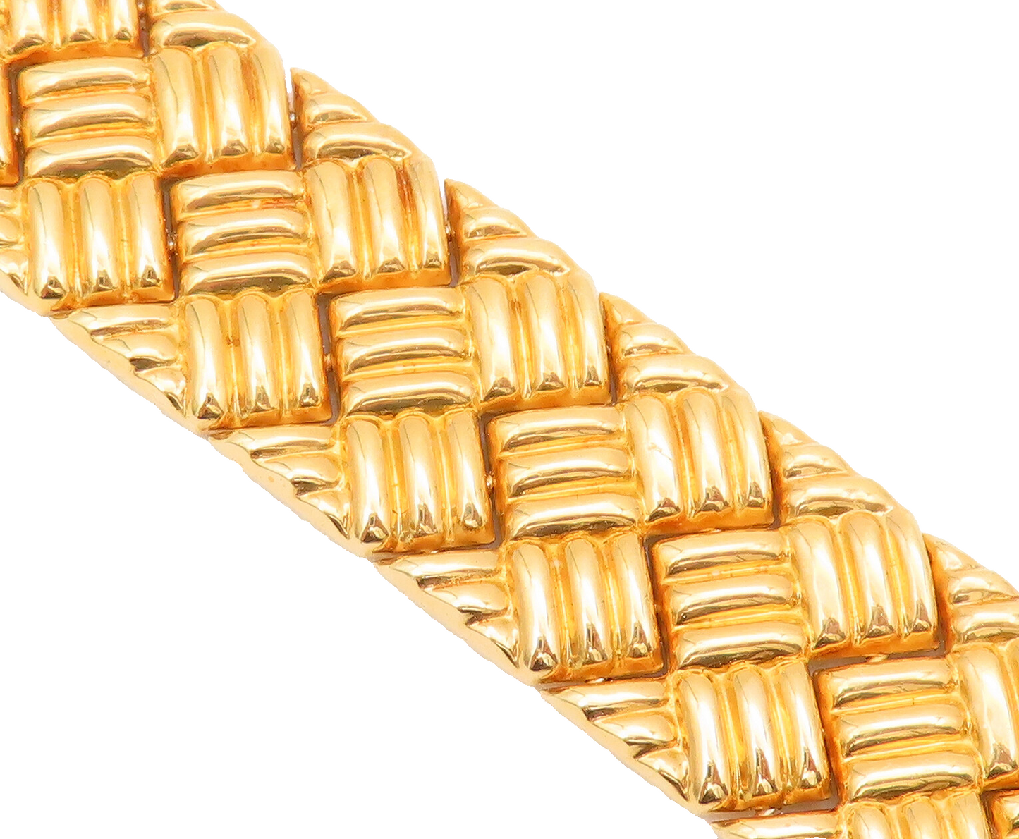 925 Sterling Silver Vintage Bracelet Linked Gold Plated Woven Effect  BT10405