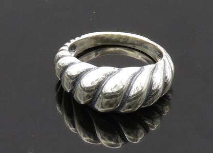 CAROLYN POLLACK 925 Silver  Vintage Shiny Fluted Dome Band Ring Sz 6  RG22229