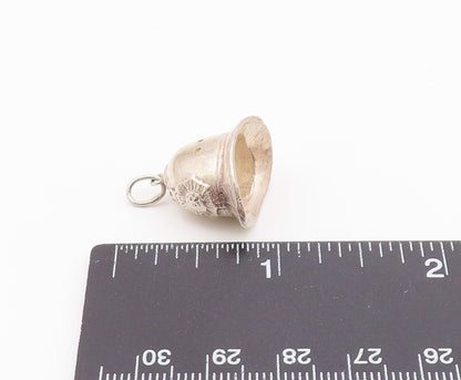 925 Sterling Silver  Vintage Firefighter's Helmet Hat Drop Pendant  PT16395