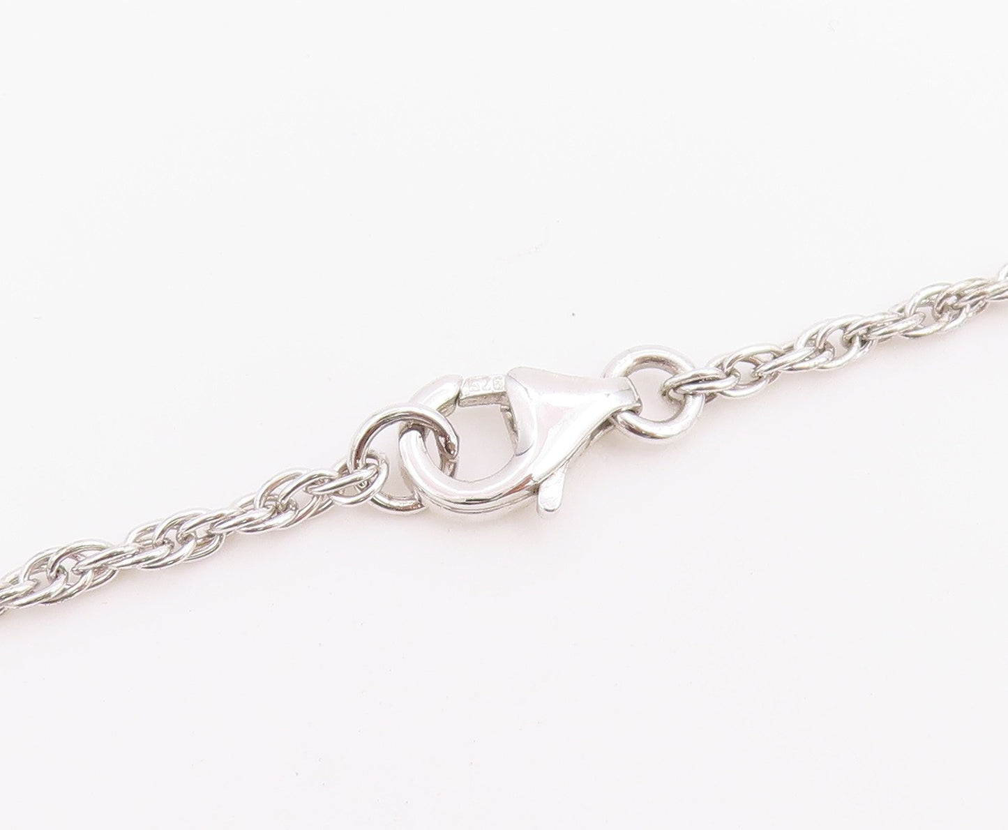 925 Sterling Silver Vintage Necklace Multi Gemstone Elegant Floral Chain  NE4897