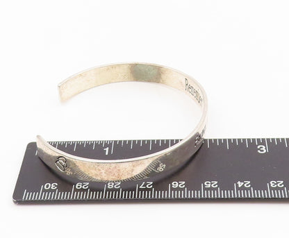 925 Sterling Silver Vintage Bracelet Engraved Forever And Always Cuff  BT11566