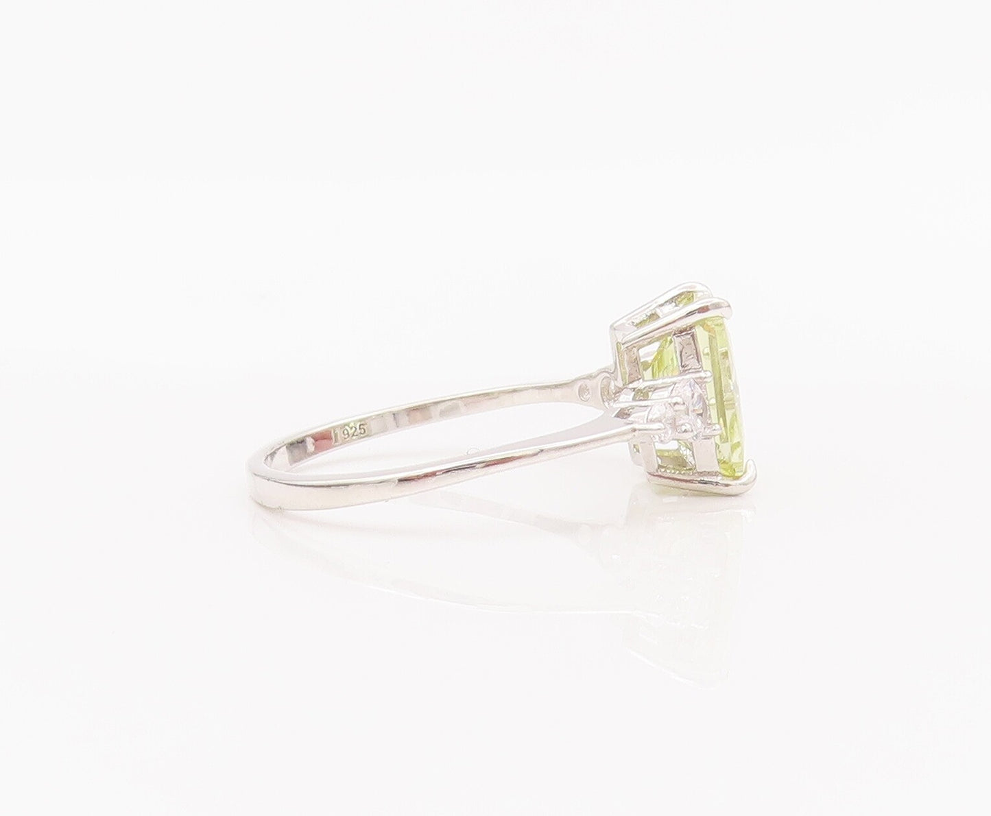 925 Sterling Silver Vintage Ring D'JOY Two Tone Square & Inlay CZ  Sz 8  RG28136
