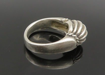 ESPO SIG 925 Silver  Vintage Shiny Fluted Dome Twist Band Ring Sz 9  RG22836