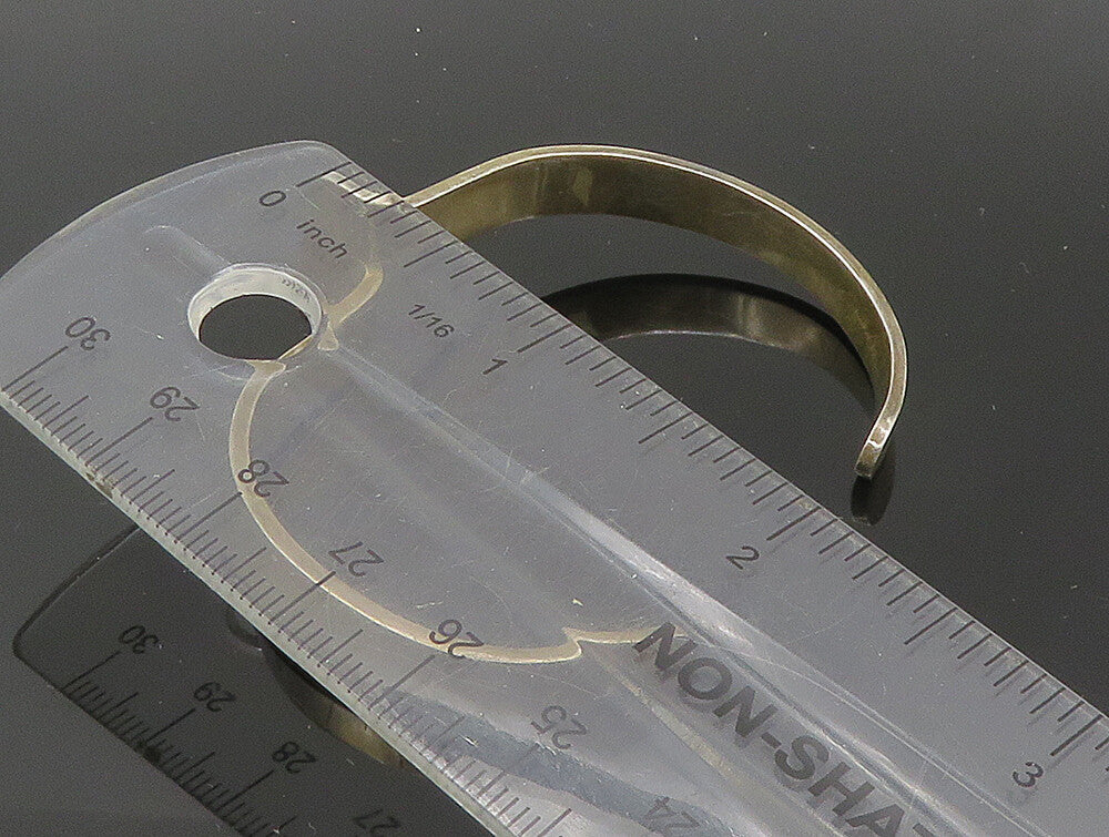 BARRA 925 Sterling Silver  Vintage Shiny Smooth Petite Cuff Bracelet  BT1388