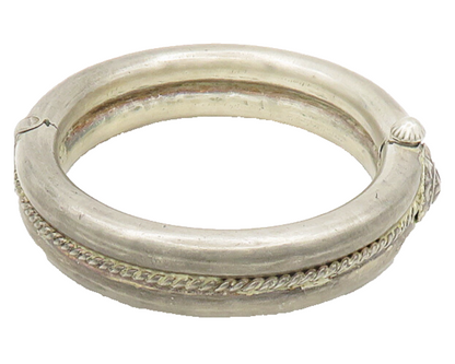 925 Sterling Silver  Vintage Antique Ribbed Twist Bangle Bracelet  BT7471