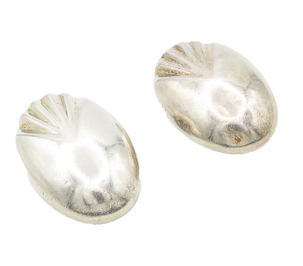 LOS BALLESTEROS 925 Silver  Vintage Modernist Non Pierce Drop Earrings  EG8063