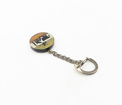 MEXICO 925 Sterling Silver  Vintage Three Tone Bull Rider Key Chain  TR1562