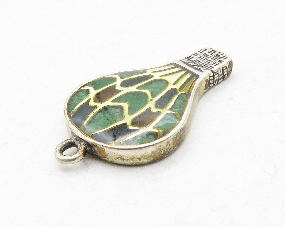 CAROLYN POLLACK RELIOS 925 Silver  Vintage Jasper Balloon Pendant  PT10031