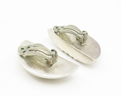 925 Sterling Silver  Vintage Shiny Bubble Detail Non Pierce Earrings  EG5517