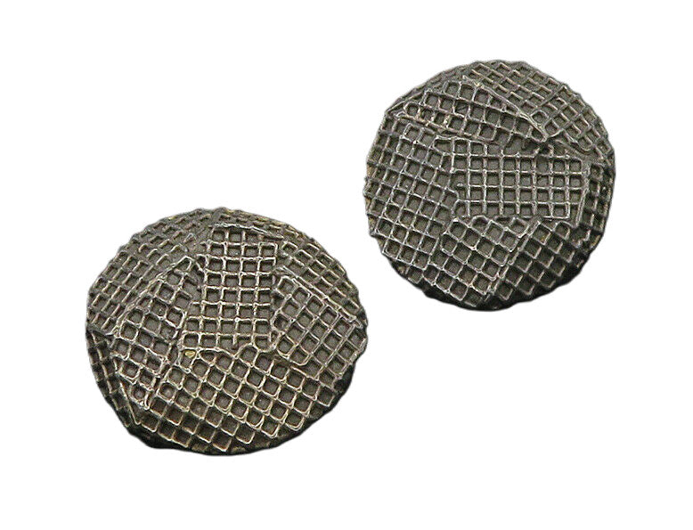 925 Sterling Silver  Vintage Dark Tone Modernist Non Pierce Earrings  EG9322