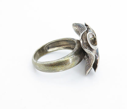 SILPADA 925 Silver  Vintage Dark Tone Sculpted Statement Ring Sz 11  RG7675