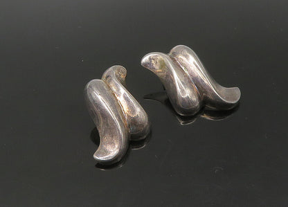 ZINA 925 Sterling Silver  Vintage Hollow Swirled Non Pierce Earrings  EG11162
