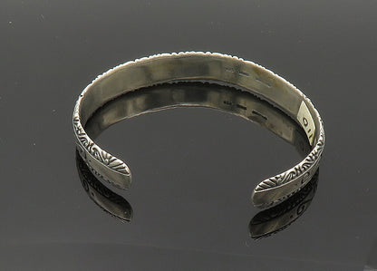 925 Sterling Silver Vintage Be True Motivational Quote Cuff Bracelet BT8130