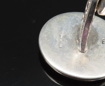 DESIGNER 925 Sterling Silver Vintage Pig Hugging Treasure Cuff Links TR3407