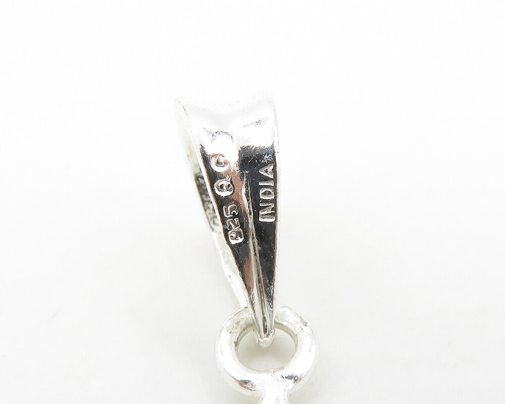 925 Sterling Silver  Vintage Shiny Open Star Of David Smooth Pendant  PT14511