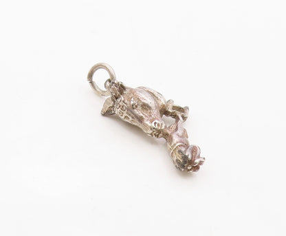 925 Sterling Silver  Vintage Shiny Petite Horse's Head Pendant  PT16717