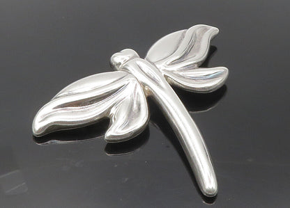 JONDELL 925 Sterling Silver  Vintage Shiny Dragonfly Motif Brooch Pin  BP3631