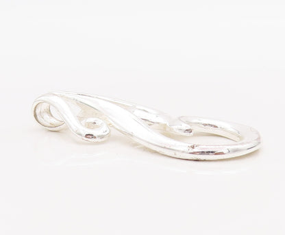 925 Sterling Silver Vintage Pendant Modernist Cutout Dropping Swirls  PT23527