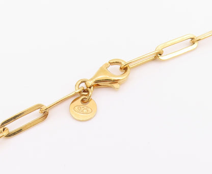 925 Sterling Silver Vintage Necklace Gold Plated CZ Compass Medal Chain  NE4797