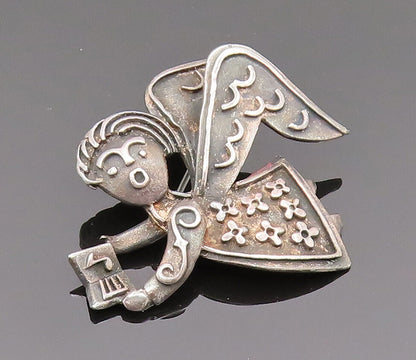 JAMES AVERY 925 Sterling Silver Vintage Singing Choir Angel Brooch Pin BP10175