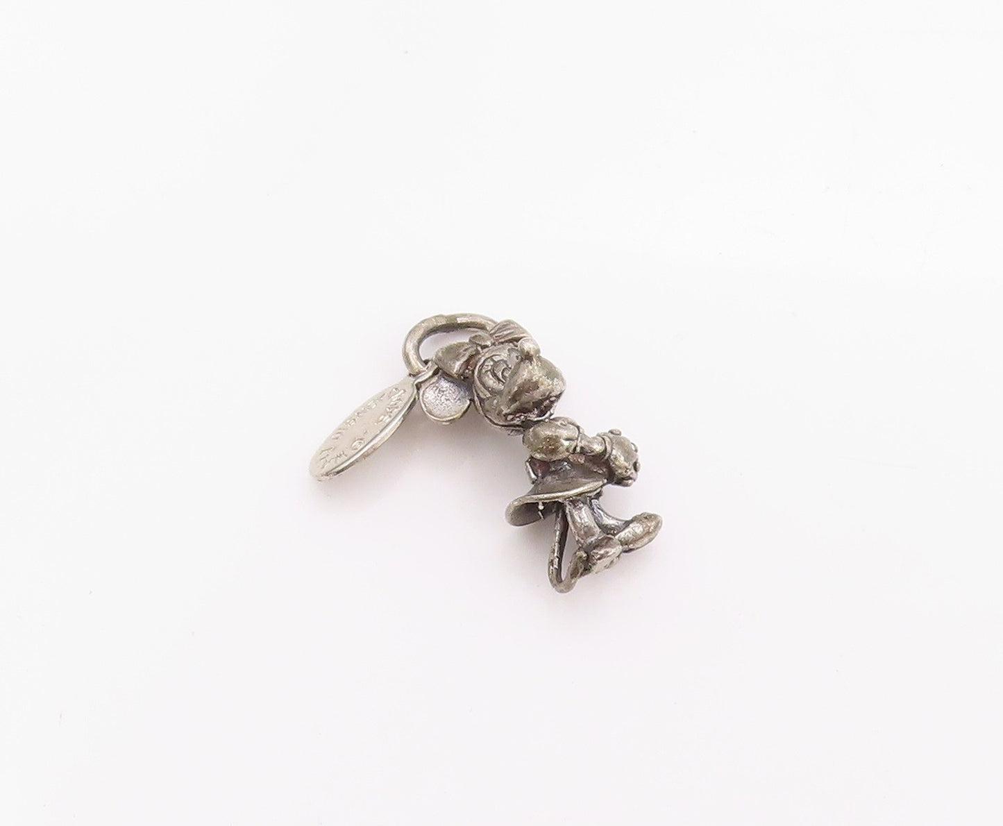 925 Sterling Silver Vintage Pendant DISNEY Dark Tone 3D Mini Mouse Charm PT24549