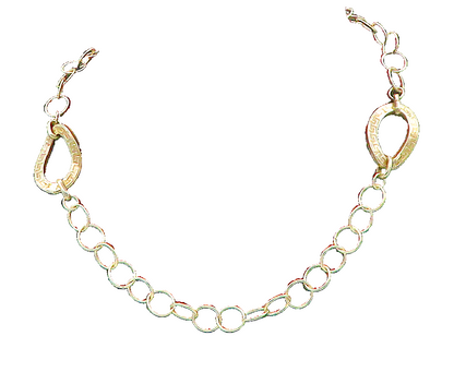 925 Sterling Silver  Vintage Greek Key Circle Link Chain Necklace  NE3088