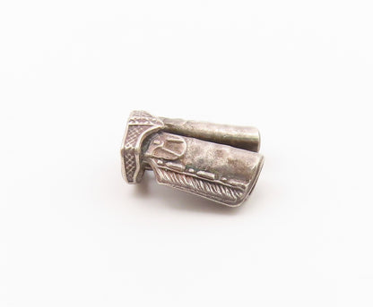 SOUTHWESTERN 925 Silver Vintage Etched Cowboy Chaps Charm Pendant PT21677