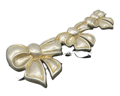 CHARLES KRYPELL 925  Silver  Vintage Bow Tied Ribbons Brooch Pin  BP5999