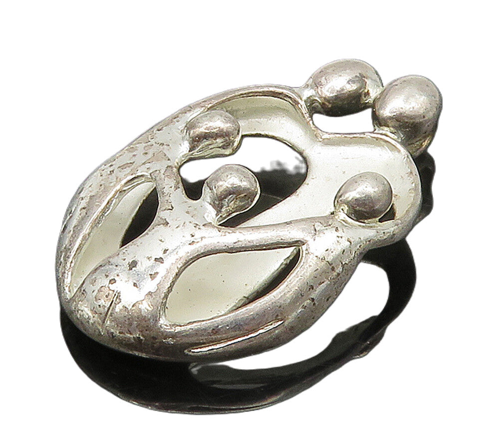 CAROLYN POLLACK RELIOS 925 Silver  Vintage Modernist Family Pendant  PT12581