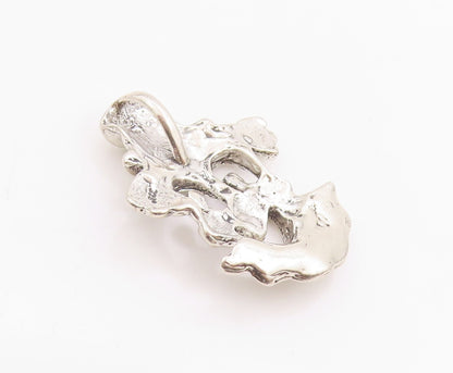 925 Sterling Silver Vintage Pendant Happy Joker Face Cutout  PT24377