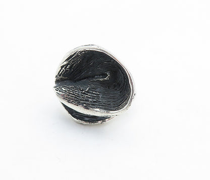 925 Sterling Silver  Vintage Oxidized Sculpted Statement Ring Sz 8.5  RG5807
